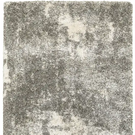 Gray And Ivory Distressed Abstract Scatter Rug Photo 5