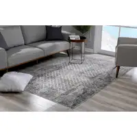 Photo of Gray and Ivory Distressed Area Rug