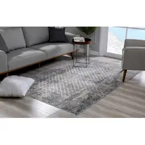 Photo of Gray and Ivory Distressed Area Rug