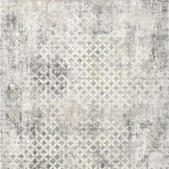 Gray and Ivory Distressed Area Rug Photo 1