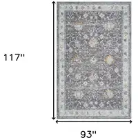 Photo of Gray and Ivory Floral Area Rug