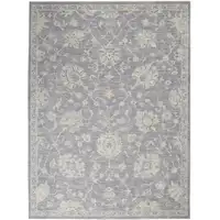 Photo of Gray and Ivory Floral Power Loom Area Rug