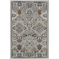 Photo of Gray and Ivory Floral Power Loom Area Rug