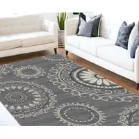 Photo of Gray and Ivory Geometric Area Rug