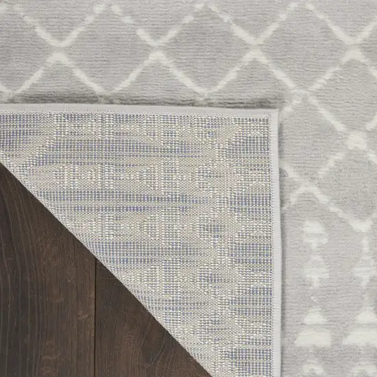 Gray and Ivory Geometric Area Rug Photo 7