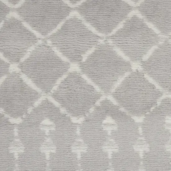 Gray and Ivory Geometric Area Rug Photo 9