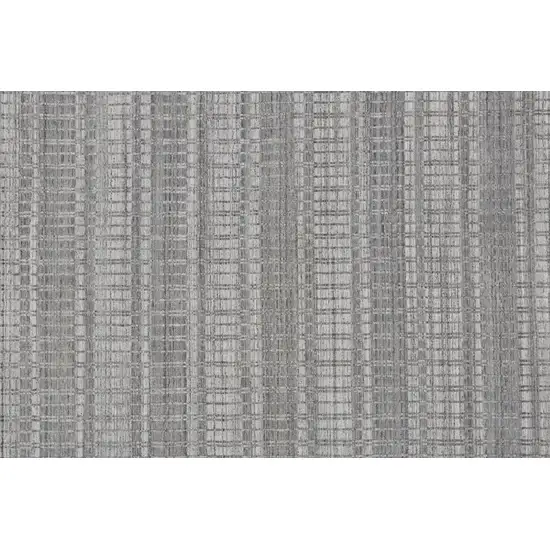 Gray and Ivory Geometric Hand Woven Area Rug Photo 8