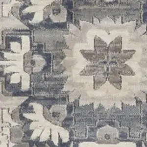 Photo of Gray and Ivory Medallion Power Loom Area Rug