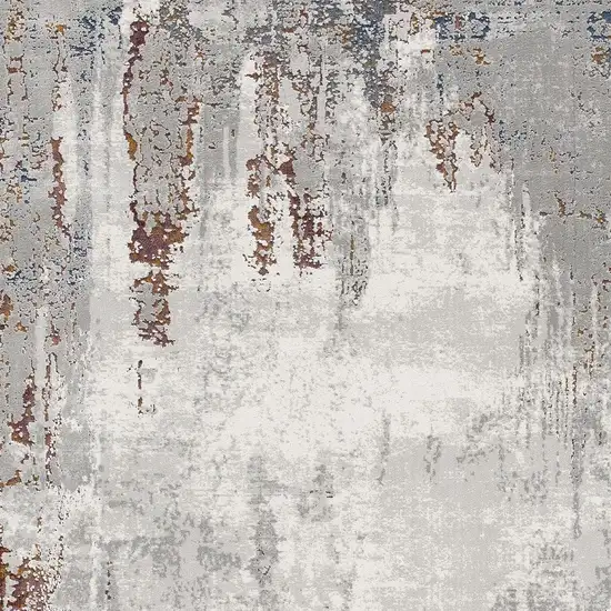 Gray and Ivory Modern Abstract Area Rug Photo 1