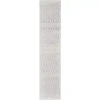 Photo of Gray and Ivory Moroccan Power Loom Washable Runner Rug