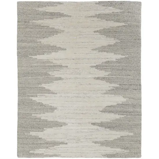 Gray and Ivory Ombre Hand Woven Area Rug Photo 5