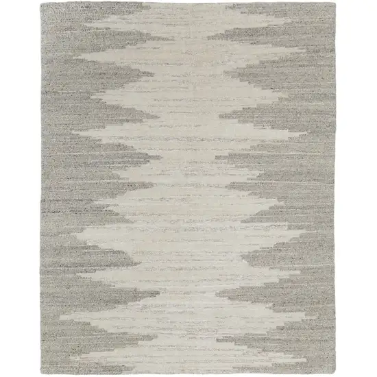 Gray and Ivory Ombre Hand Woven Area Rug Photo 2