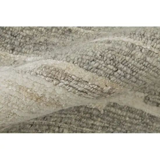 Gray and Ivory Ombre Hand Woven Area Rug Photo 9