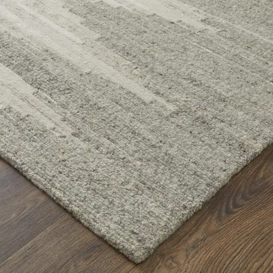 Gray and Ivory Ombre Hand Woven Area Rug Photo 9