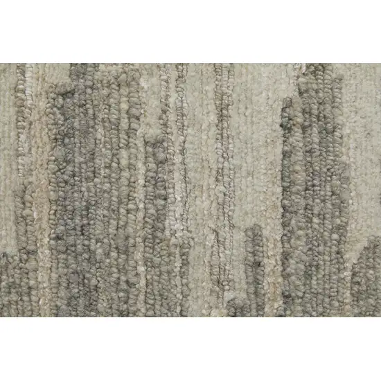 Gray and Ivory Ombre Hand Woven Area Rug Photo 9