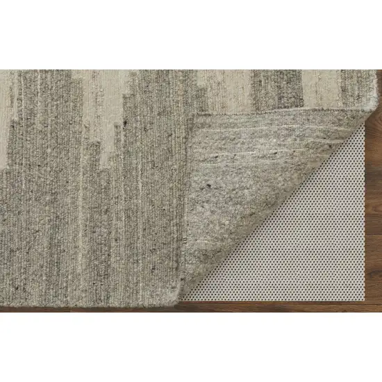 Gray and Ivory Ombre Hand Woven Area Rug Photo 7