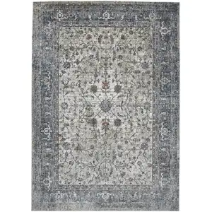 Photo of Gray and Ivory Oriental Power Loom Area Rug