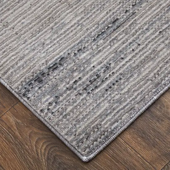 Gray and Ivory Power Loom Area Rug Photo 7