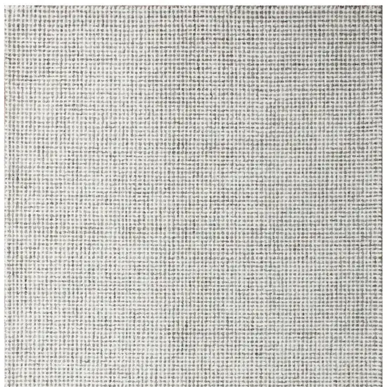 Gray and Ivory Wool Checkered Hand Tufted Area Rug Photo 5