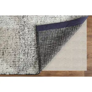 Photo of Gray and Ivory Wool Geometric Hand Knotted Area Rug