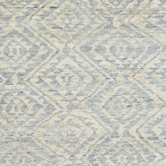 Gray and Ivory Wool Southwestern Hand Knotted Area Rug Photo 8