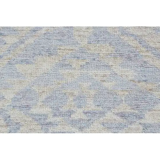 Gray and Ivory Wool Southwestern Hand Knotted Area Rug Photo 9