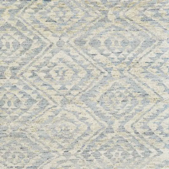 Gray and Ivory Wool Southwestern Hand Knotted Area Rug Photo 4