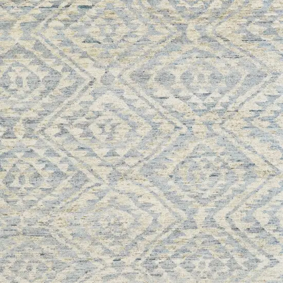 Gray and Ivory Wool Southwestern Hand Knotted Area Rug Photo 7