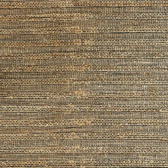 Gray and Natural Braided Striped Area Rug Photo 5