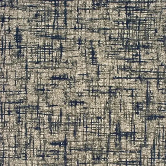 Gray And Navy Abstract Area Rug Photo 5