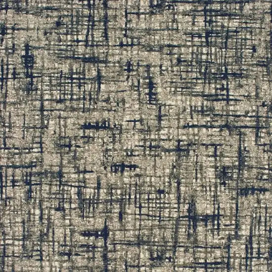 Gray and Navy Abstract Area Rug Photo 4