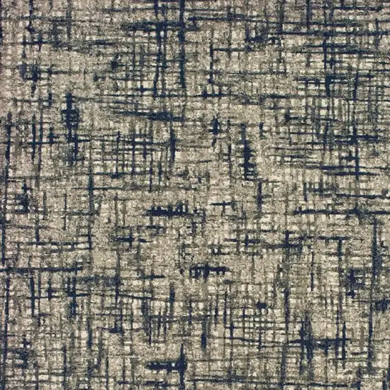 Gray and Navy Abstract Area Rug Photo 4