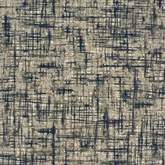 Gray and Navy Abstract Area Rug Photo 4