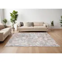 Photo of Gray and Pink Abstract Hand Loomed Area Rug