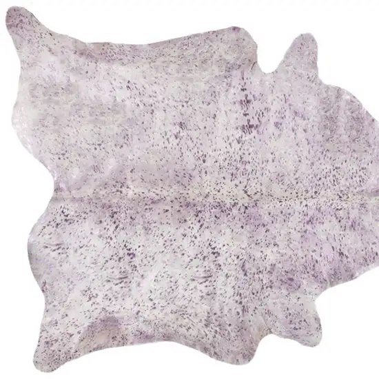 Gray and Pink Cowhide Hand Knotted Area Rug Photo 6