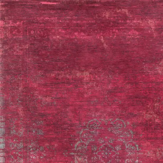 Gray and Pink Medallion Non Skid Area Rug Photo 5