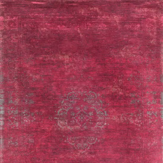 Gray and Pink Medallion Non Skid Area Rug Photo 6