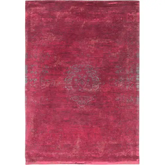 Gray and Pink Medallion Non Skid Area Rug Photo 6