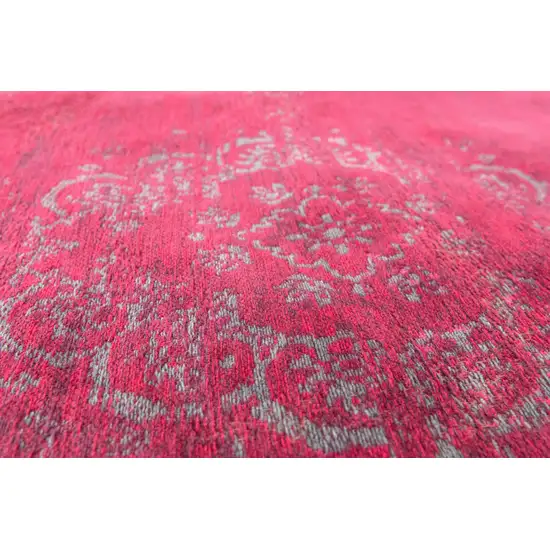 Gray and Pink Medallion Non Skid Area Rug Photo 8