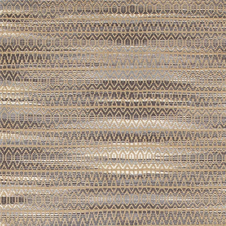 Gray and Tan Striated Runner Rug Photo 3