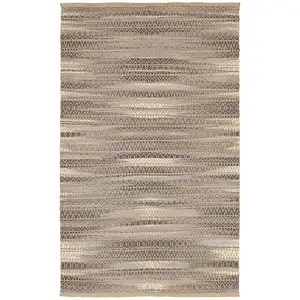 Photo of Gray and Tan Striated Runner Rug