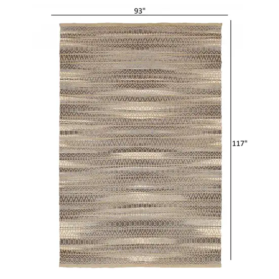 Gray and Tan Striated Runner Rug Photo 2