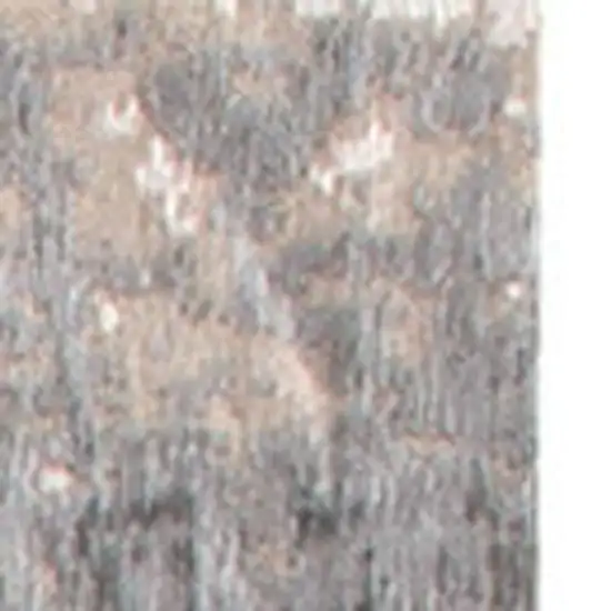 Gray and White Abstract Non Skid Area Rug Photo 5