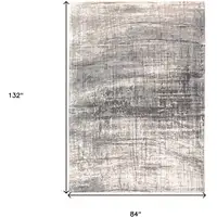 Photo of Gray and White Abstract Non Skid Area Rug