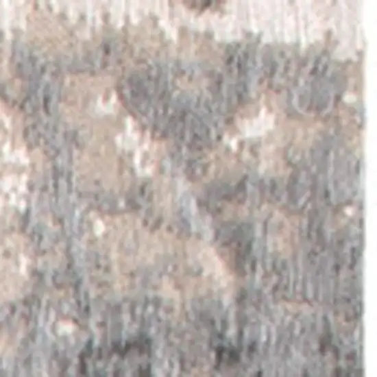 Gray and White Abstract Non Skid Area Rug Photo 5