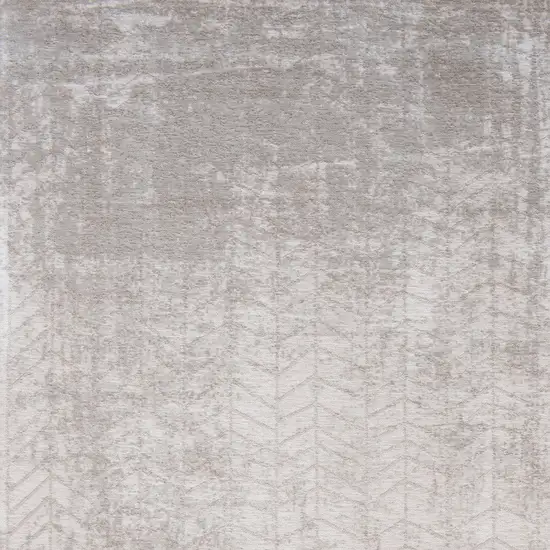 Gray and White Chevron Non Skid Area Rug Photo 4