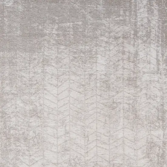 Gray and White Chevron Non Skid Area Rug Photo 4