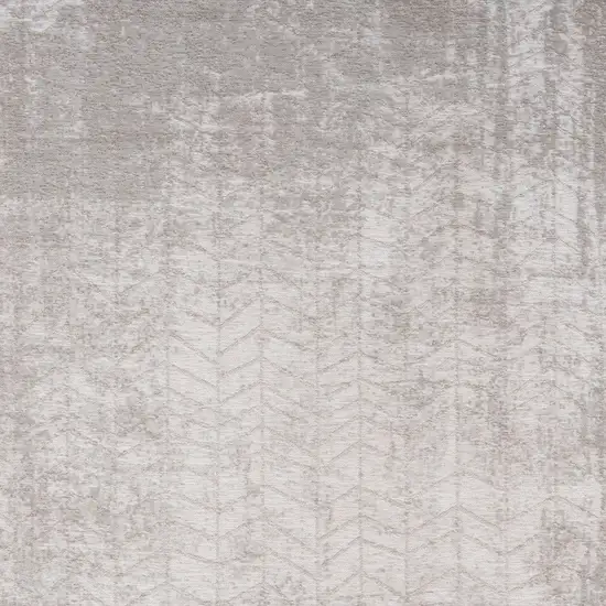 Gray and White Chevron Non Skid Area Rug Photo 4