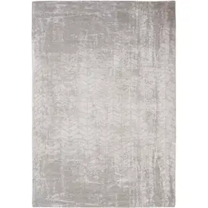 Photo of Gray and White Chevron Non Skid Area Rug