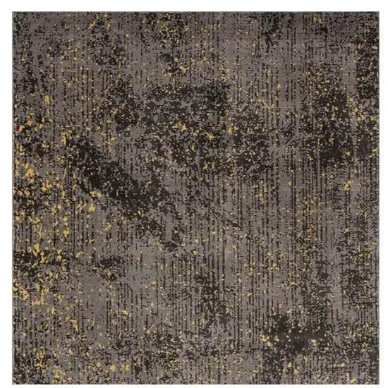 Gray and Yellow Abstract Sprinkle Area Rug Photo 4